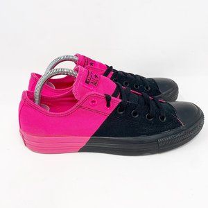 Converse Womens CTAS 141223F Black Pink Low Top Sneaker Shoes Size W 9 M 7